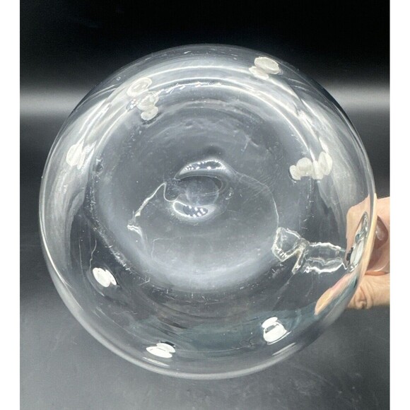 Anthropologie FESTIVE Icon SNOWMAN Large Blown Glass Pitcher Applied Handle 96oz - Picture 7 of 9